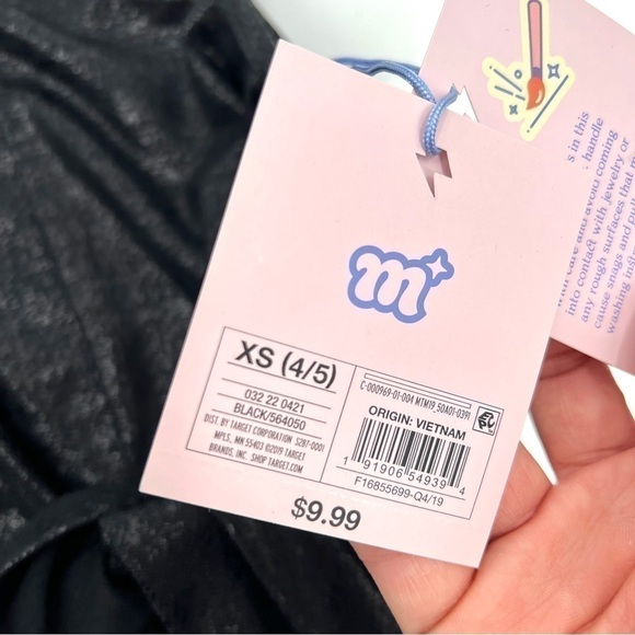 NWT MORE THAN MAGIC Girl's Black Glitter Front Knot Tank Top Size 4/5 - Picture 6 of 10